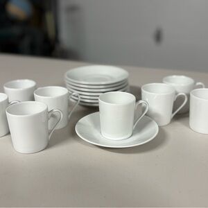 Elegant Apilco Tuilleries porcelain Espresso cups and saucers